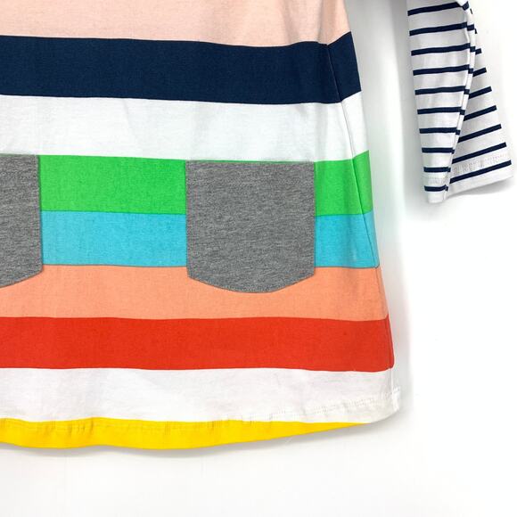 Fiream Mini Dress Long Sleeve Multicolor Striped Girls Size 4T NEW - Picture 4 of 6